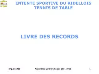 livre des records