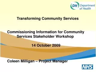 Transforming Community Services