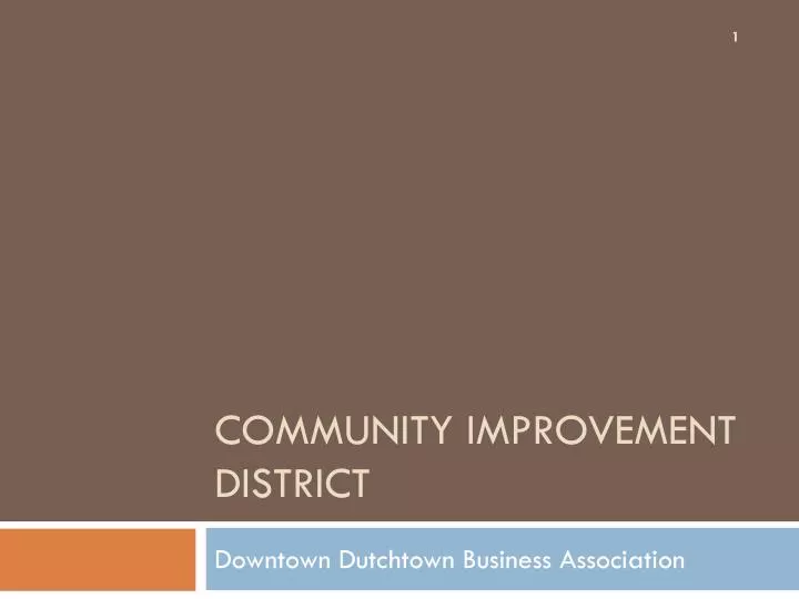 community improvement district