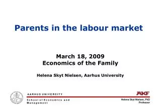 Parents in the labour market