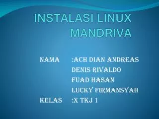 instalasi linux mandriva