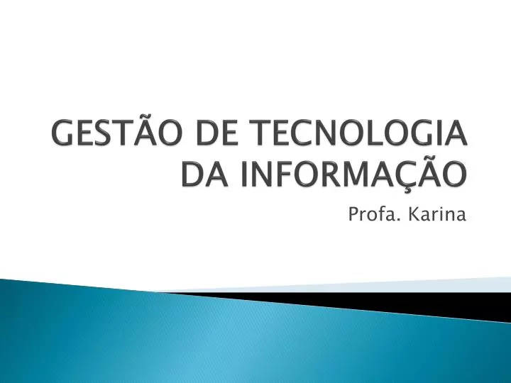 gest o de tecnologia da informa o