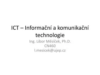 ict informa n a komunika n technologie