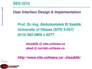 SEG 3210 User Interface Design &amp; Implementation