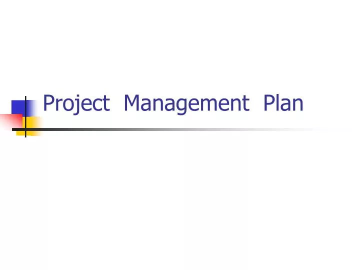 project management plan