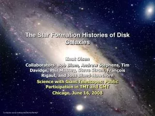 The Star Formation Histories of Disk Galaxies