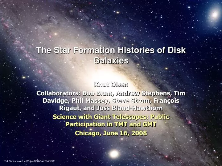 the star formation histories of disk galaxies