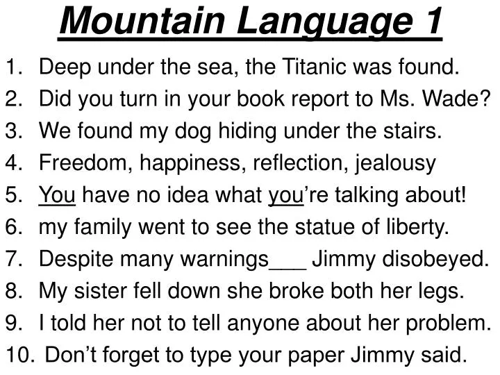 mountain language 1