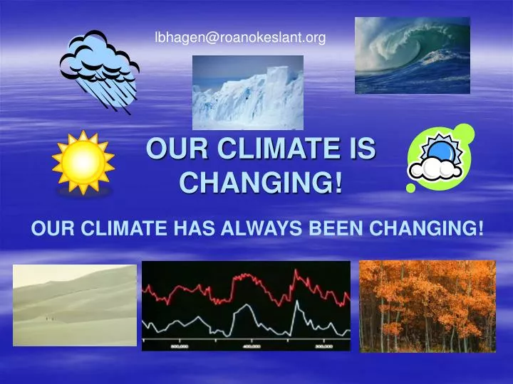 our climate is changing