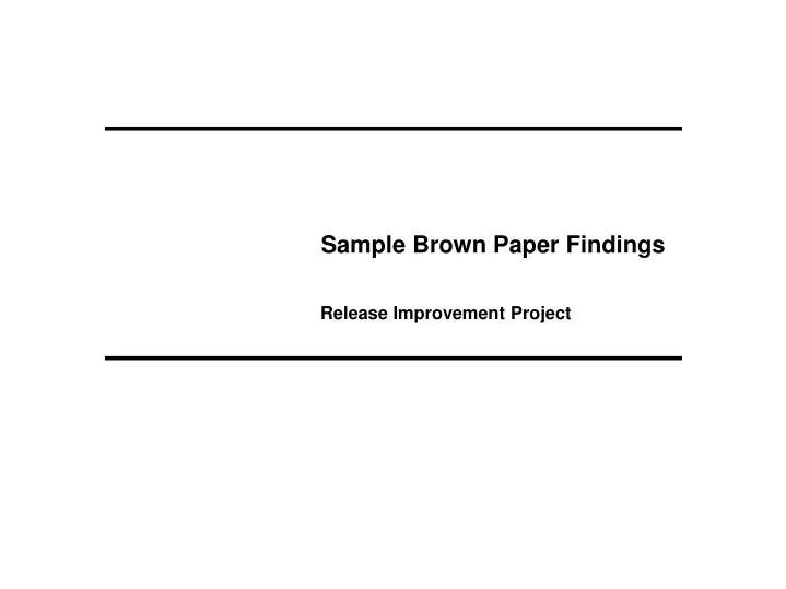 sample brown paper findings