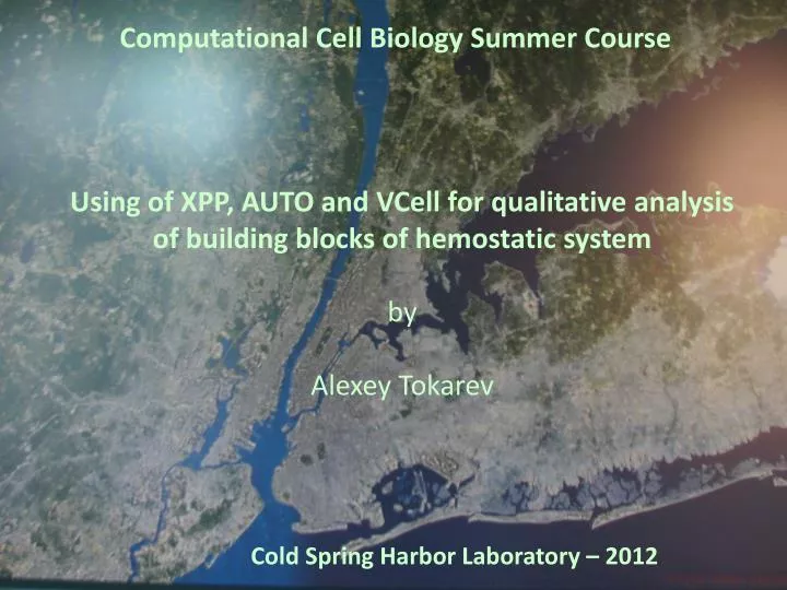 computational cell biology summer course