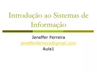 introdu o ao sistemas de informa o