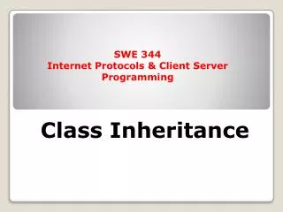 Class Inheritance