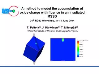A method to model the accumulation of oxide charge with fluence in an irradiated MSSD