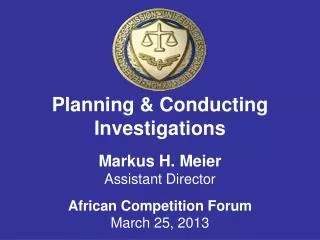 Planning &amp; Conducting Investigations