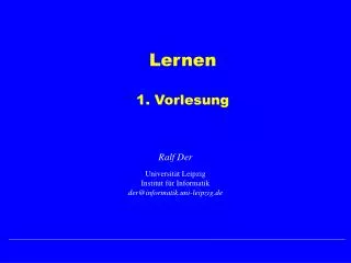 lernen 1 vorlesung