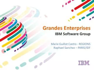 grandes enterprises ibm software group