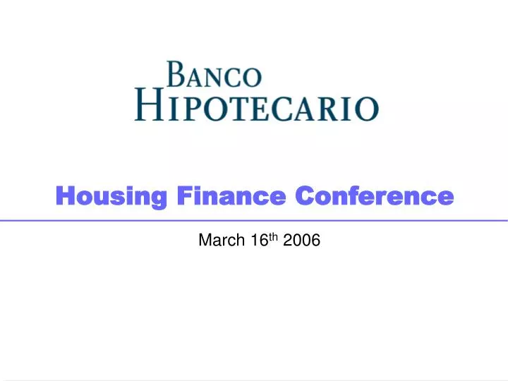 housing finance conference