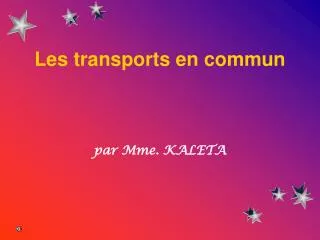 les transports en commun