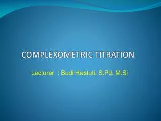 complexometric titration