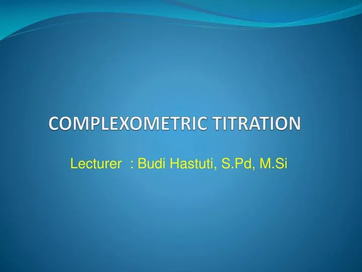 complexometric titration