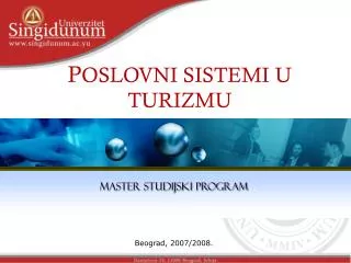 p oslovni sistemi u turizmu