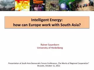 Intelligent Energy: how can Europe work with South Asia?