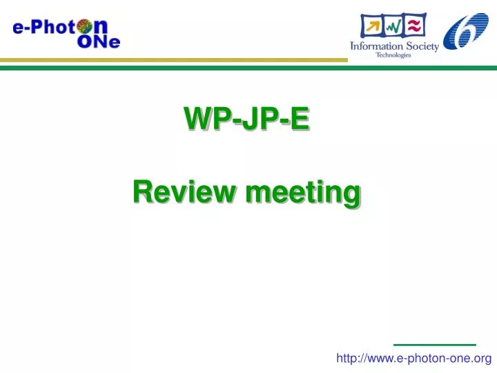 wp jp e review meeting