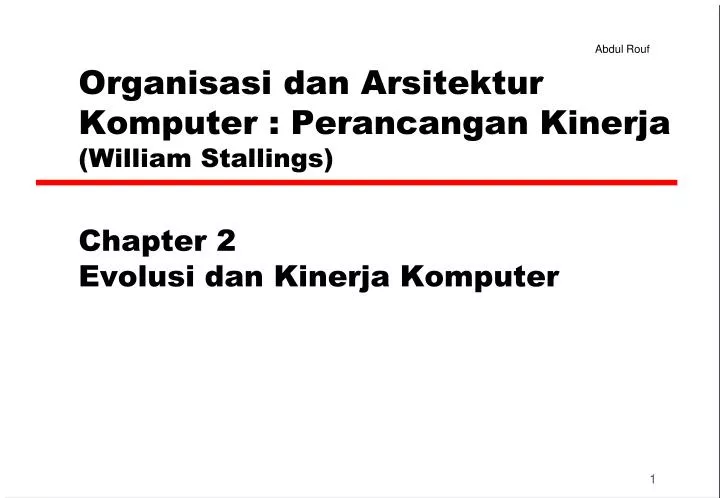 organi sasi dan ar sitektur k omputer perancangan kinerja william stallings