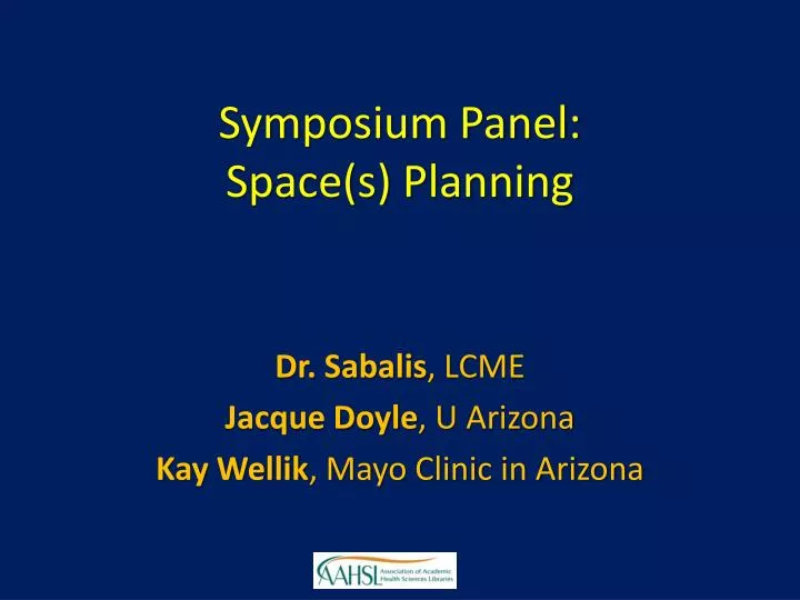 symposium panel space s planning