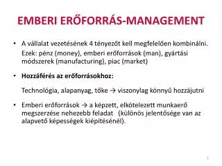 emberi er forr s management