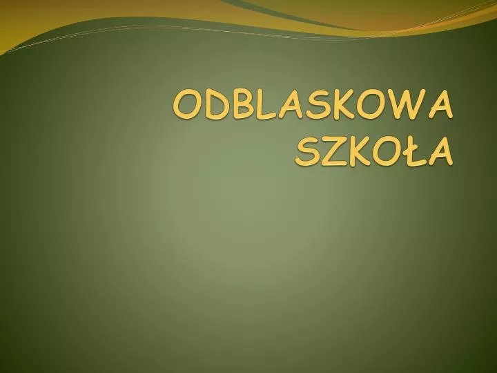 odblaskowa szko a