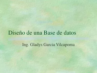 dise o de una base de datos