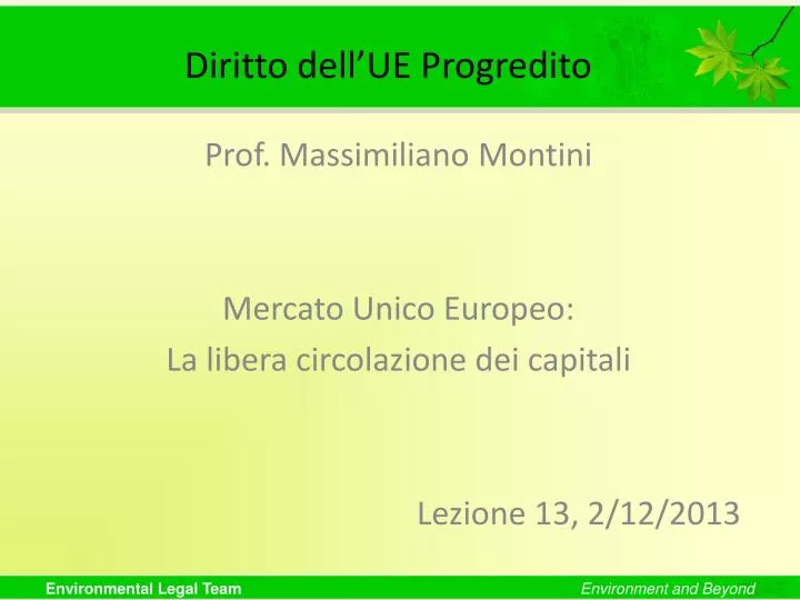 diritto dell ue progredito