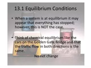 13.1 Equilibrium Conditions