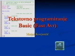 Tekstovno programiranje Basic (Fast Avr)