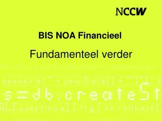 bis noa financieel