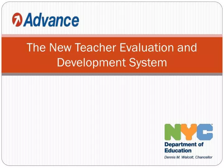 the new teacher evaluation and development system