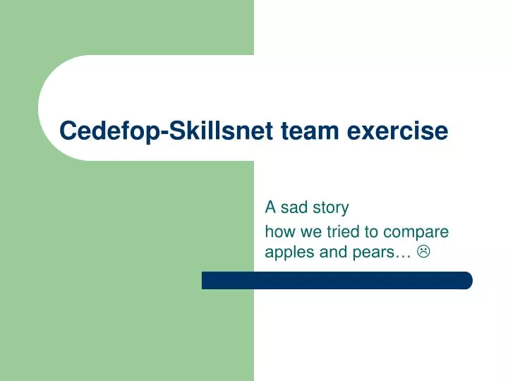 cedefop skillsnet team exercise