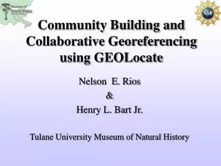 Community Building and Collaborative Georeferencing using GEOLocate