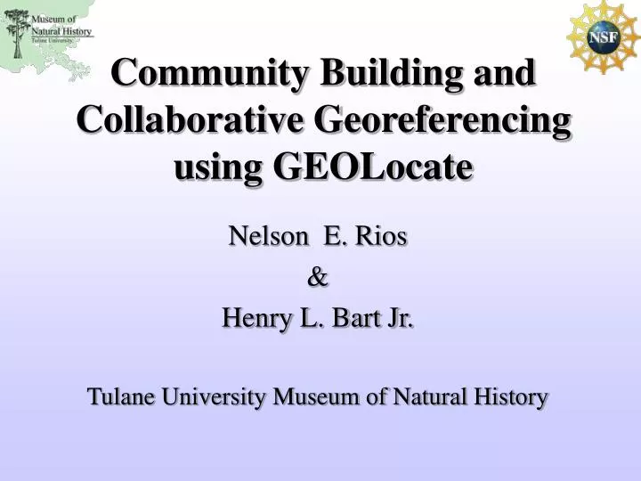community building and collaborative georeferencing using geolocate