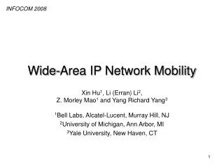 Wide-Area IP Network Mobility