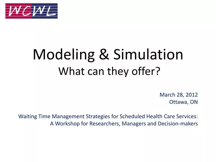 modeling simulation what can they offer