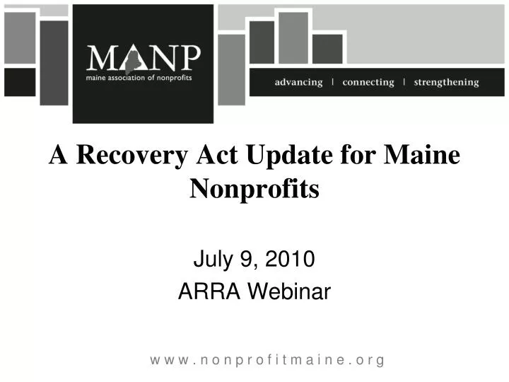 a recovery act update for maine nonprofits