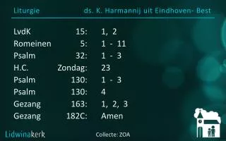 liturgie ds k harmannij ui t eindhoven best