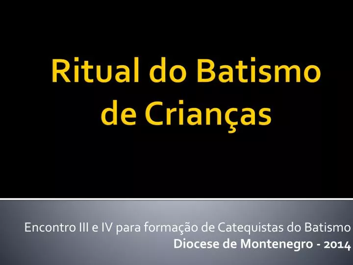 encontro iii e iv para forma o de catequistas do batismo diocese de montenegro 2014
