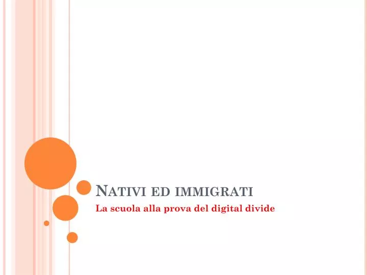 nativi ed immigrati