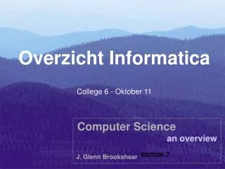 Overzicht Informatica College 6 - Oktober 11