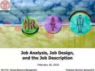 Job Analysis, Job Design, and the Job Description