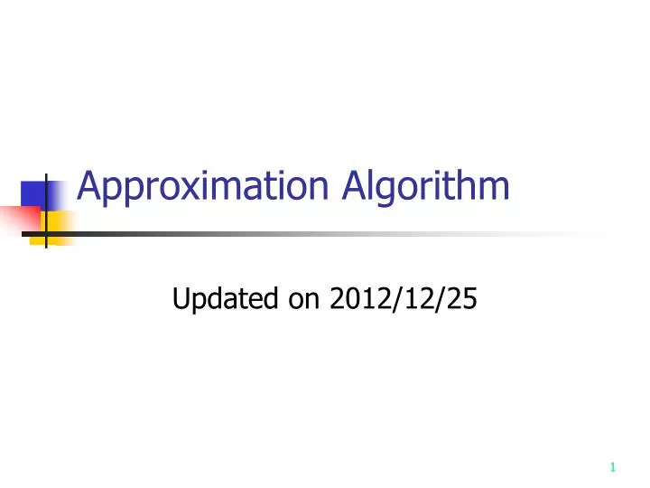 approximation algorithm
